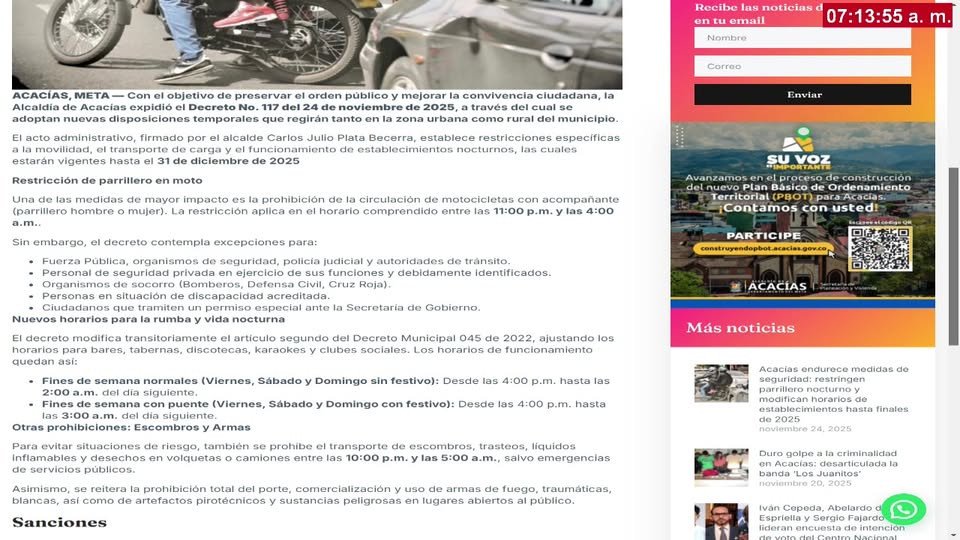 #Actualidad #Acacías #Meta #NoticiasdeAcacías #NoticiasDelMeta Las noticias para hoy martes 25 de