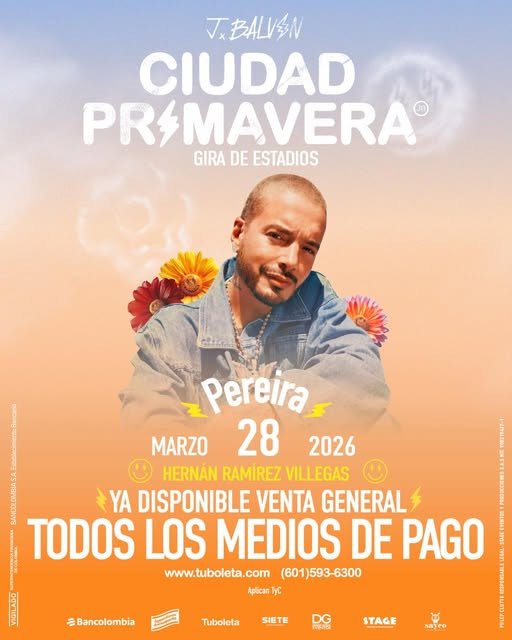 PEREIRA ya estamos en venta general !! Tus entradas aquí: eventos.tuboleta.com/j-balvin-gira-los...