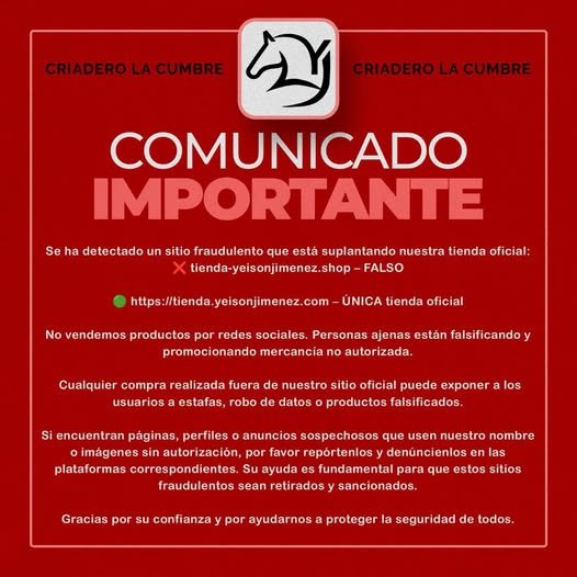 COMUNICADO OFICIAL – ADVERTENCIA SOBRE SITIOS FRAUDULENTOS ATENCIÓN A TODOS NUESTROS CLIENTES