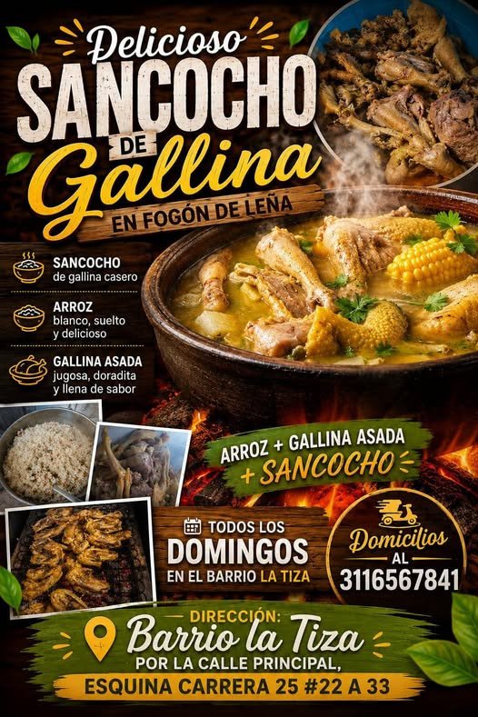 #DeliciosoSancochoDeGallinaEnAcacías Disfruta este domingo del más delicioso sancocho de gallin...