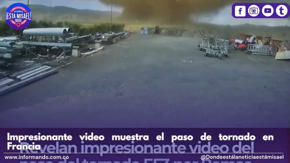 Impresionante video muestra el paso de tornado en Francia Un impresionante video