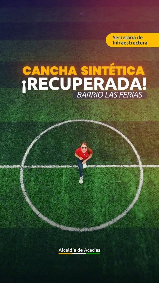 SEGUIMOS RECUPERANDO ESCENARIOS DEPORTIVOS En Las Ferias renovamos esta cancha sintética con