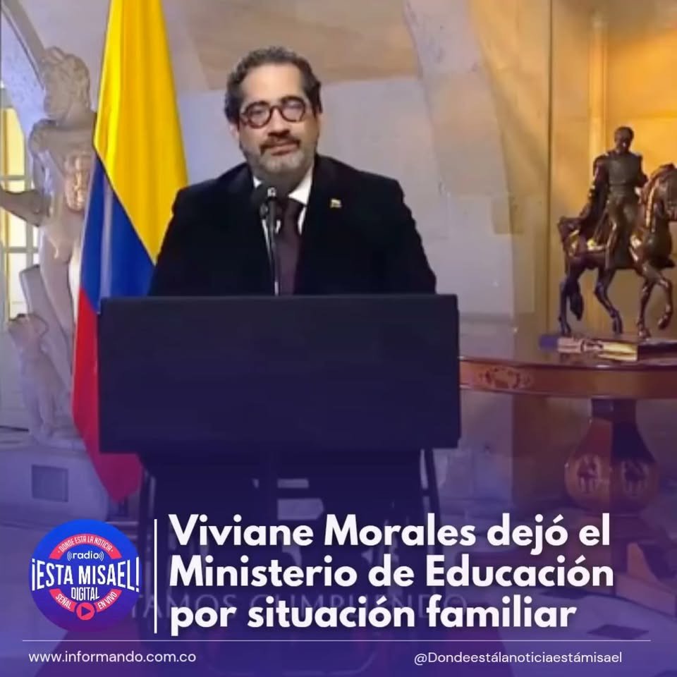 Viviane Morales dejó el Ministerio de Educación por situación familiar El vocero