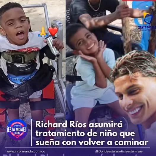 Richard Ríos asumirá tratamiento de niño que sueña con volver a caminar