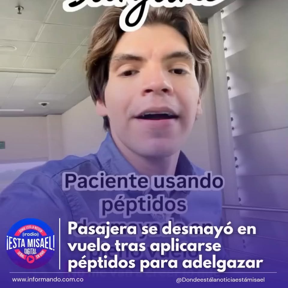 Pasajera se desmayó en vuelo tras aplicarse péptidos para adelgazar Una pasajera