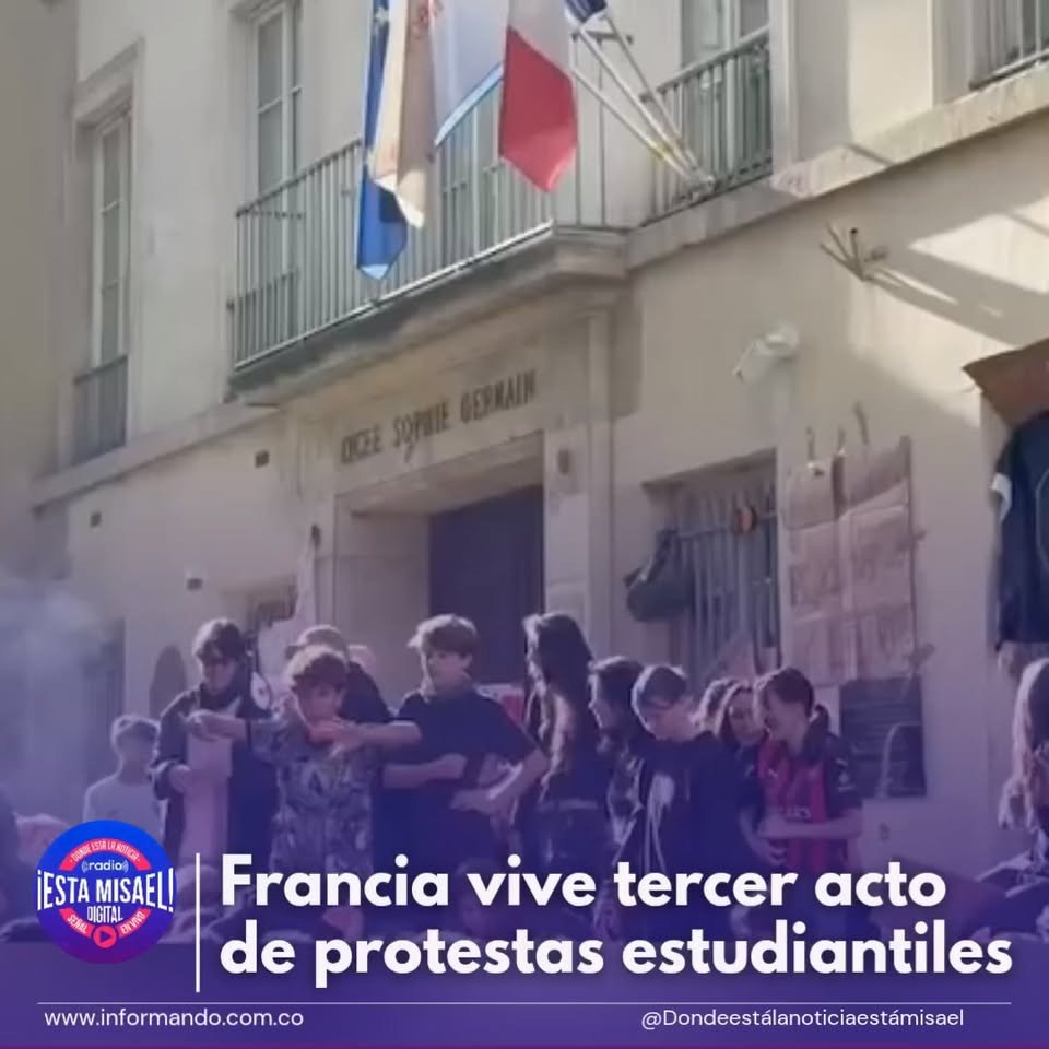 Francia vive tercer acto de protestas estudiantiles Decenas de miles de estudiantes