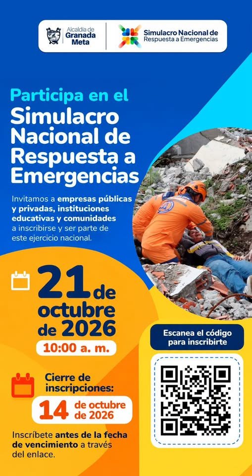 Participa en el Simulacro Nacional de Respuesta a Emergencias. Granada se suma