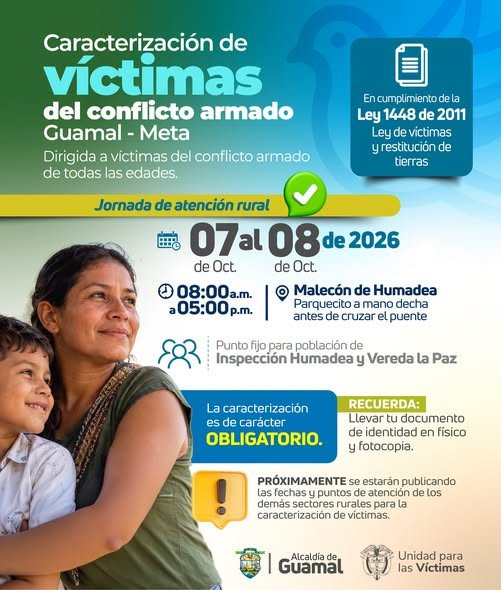¡Atención, víctimas del conflicto armado! Este 7 y 8 de octubre estaremos