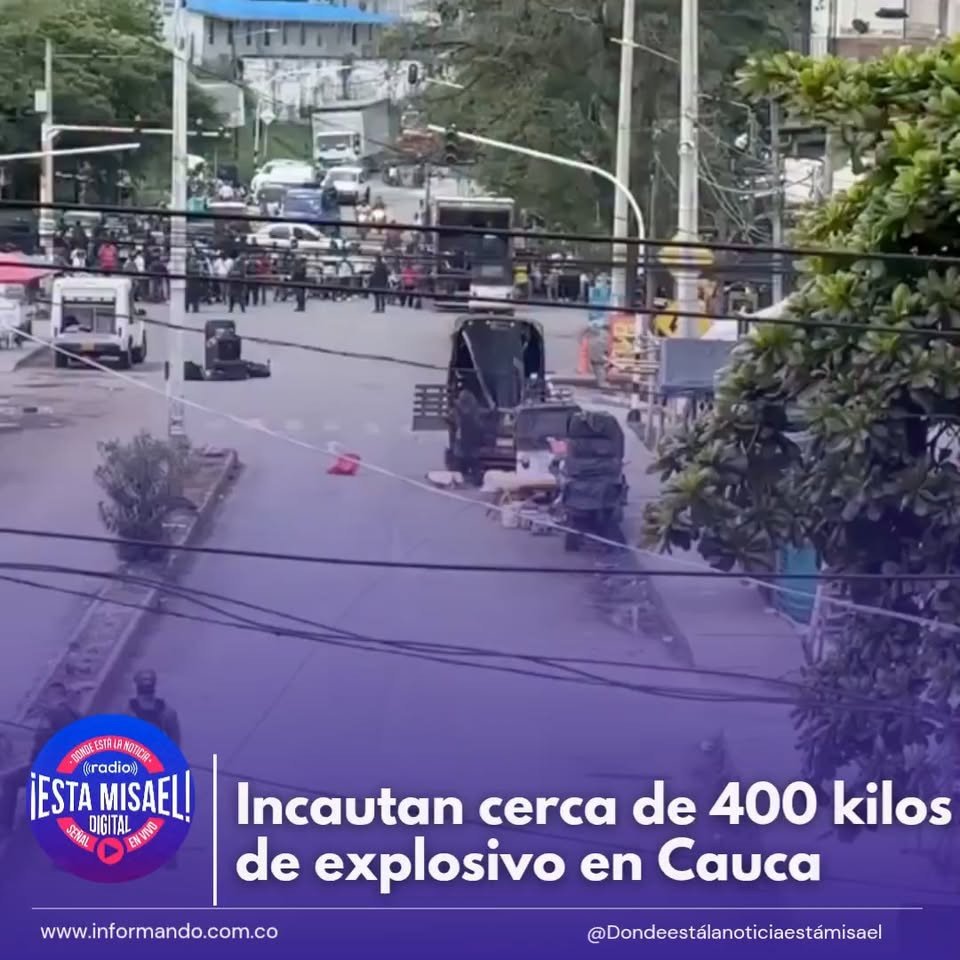 Incautan cerca de 400 kilos de explosivo en Cauca Autoridades localizaron en