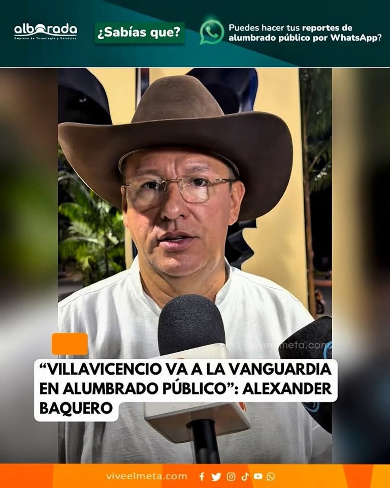 El alcalde de Villavicencio, Alexander Baquero, entregó la segunda fase del alumbrado