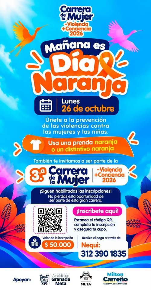 Mañana vistámonos de naranja por una vida libre de violencias. Este lunes