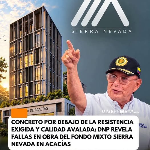 ALERTA POR CALIDAD DEL CONCRETO EN LA NUEVA ALCALDÍA DE ACACÍAS El