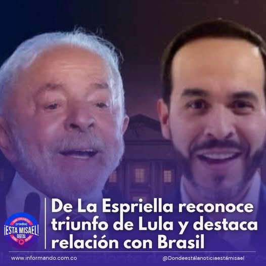 De La Espriella reconoce triunfo de Lula y destaca relación con Brasil