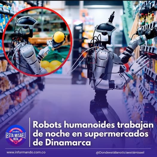 Robots humanoides trabajan de noche en supermercados de Dinamarca Un supermercado Føtex,