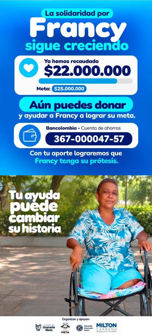 La solidaridad de Granada sigue sumando por Francy.🫶 Gracias a todas las