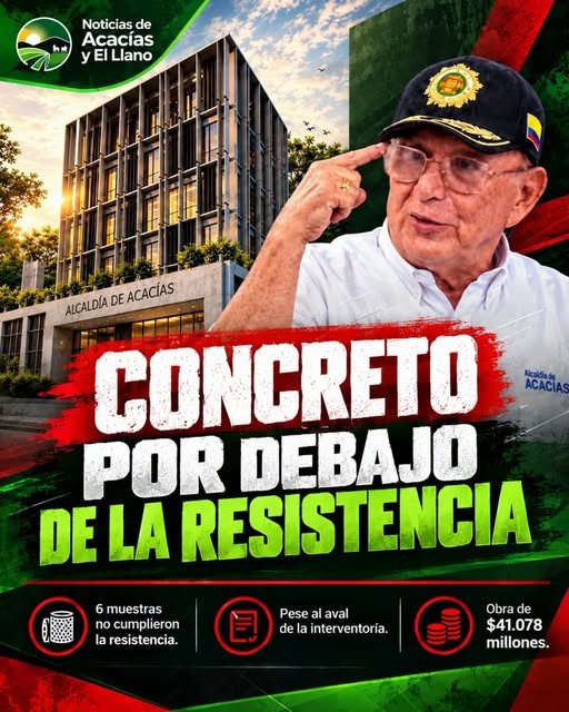 ¡ALERTA EN ACACÍAS! ¿QUÉ PASÓ CON EL CONCRETO DE LA NUEVA ALCALDÍA?