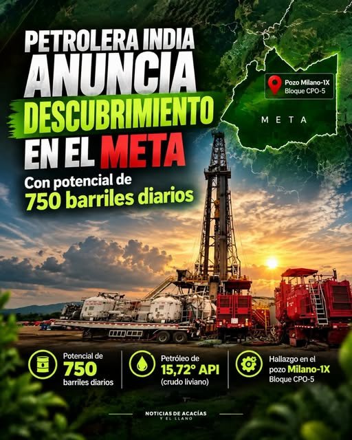 ¡EL META VUELVE A SER PROTAGONISTA! NUEVO DESCUBRIMIENTO PETROLERO ABRE EXPECTATIVAS DE