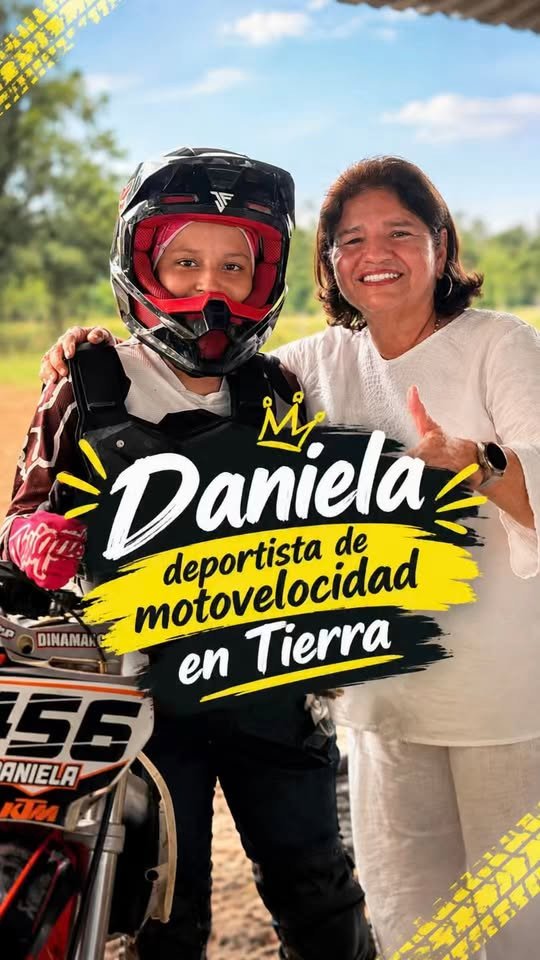 Quiero exaltar y reconocer a Daniela, una joven deportista de motovelocidad en