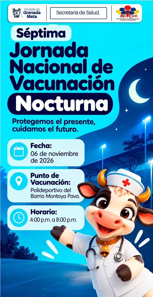 Granada realizará una jornada nocturna de vacunación. La Secretaría de Salud invita