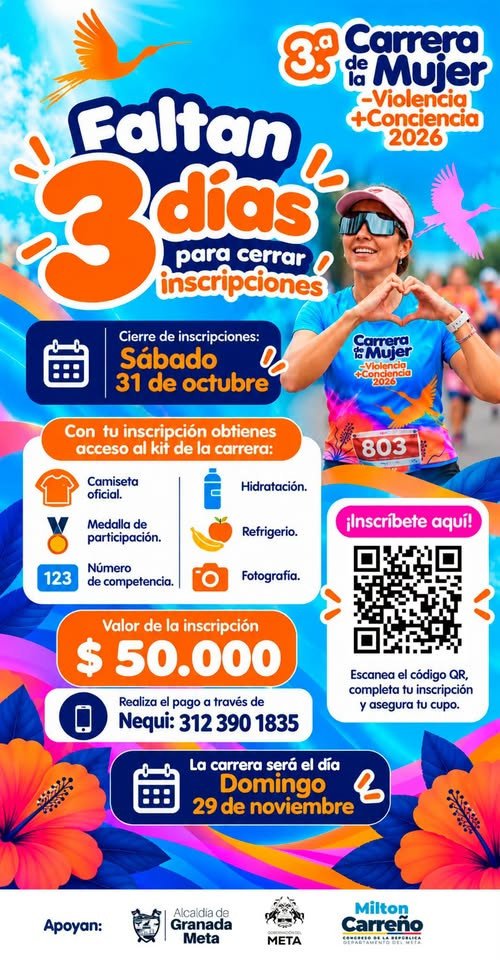 Últimos días para inscribirse en la 3.ª Carrera de la Mujer –