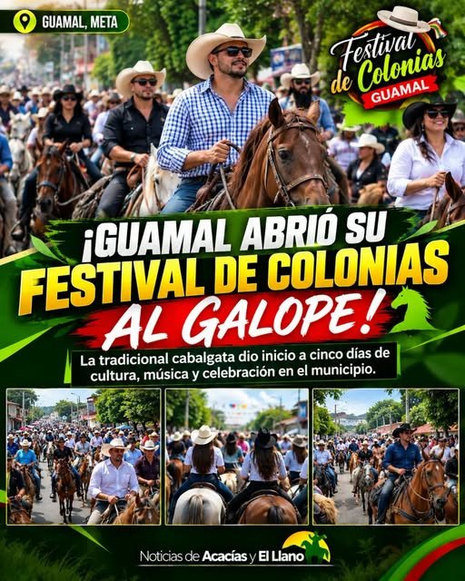 ¡GUAMAL ABRIÓ SU FESTIVAL DE COLONIAS AL GALOPE! La tradición caballista fue