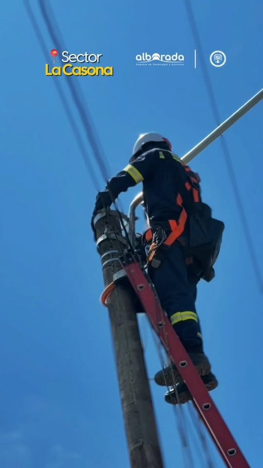La modernización del alumbrado público en el sector rural de La Casona,