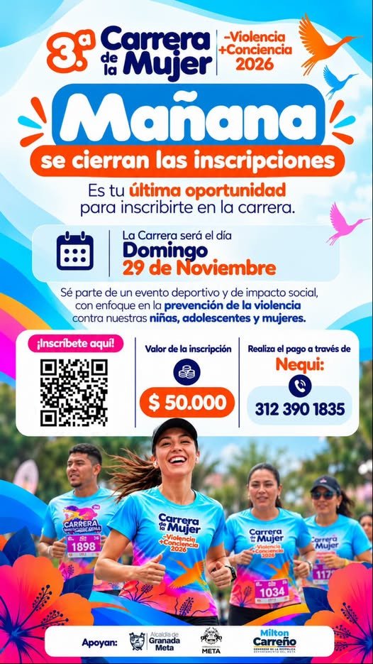 Mañana se cierran las inscripciones de la 3.ª Carrera de la Mujer